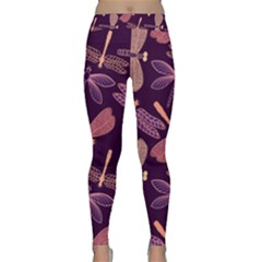 Dragonfly Pattern Design Classic Yoga Leggings by Wegoenart