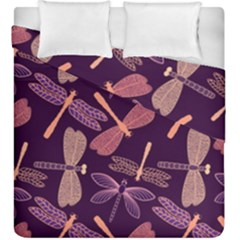 Dragonfly Pattern Design Duvet Cover Double Side (king Size) by Wegoenart