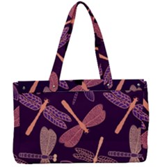 Dragonfly Pattern Design Canvas Work Bag by Wegoenart