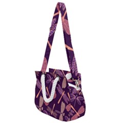 Dragonfly Pattern Design Rope Handles Shoulder Strap Bag by Wegoenart