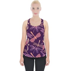 Dragonfly Pattern Design Piece Up Tank Top by Wegoenart