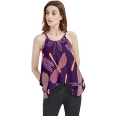 Dragonfly Pattern Design Flowy Camisole Tank Top by Wegoenart