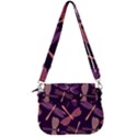 Dragonfly Pattern Design Saddle Handbag View3