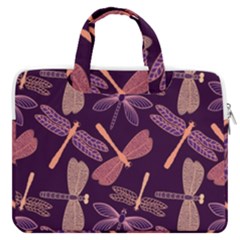 Dragonfly Pattern Design Macbook Pro 16  Double Pocket Laptop Bag  by Wegoenart