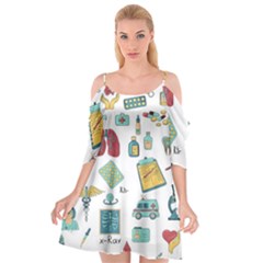 Abstract Abstraction Biology Chemistry Detail Genetics Cutout Spaghetti Strap Chiffon Dress by danenraven