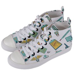 Abstract Abstraction Biology Chemistry Detail Genetics Women s Mid-top Canvas Sneakers by danenraven