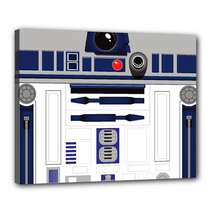 Robot R2d2 R2 D2 Pattern Canvas 20  x 16  (Stretched)