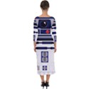 Robot R2d2 R2 D2 Pattern Quarter Sleeve Midi Bodycon Dress View2