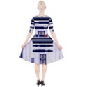 Robot R2d2 R2 D2 Pattern Quarter Sleeve A-Line Dress View2