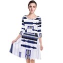 Robot R2d2 R2 D2 Pattern Quarter Sleeve Waist Band Dress View1