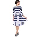 Robot R2d2 R2 D2 Pattern Quarter Sleeve Waist Band Dress View2