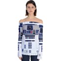 Robot R2d2 R2 D2 Pattern Off Shoulder Long Sleeve Top View1