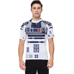 Robot R2d2 R2 D2 Pattern Men s Short Sleeve Rash Guard