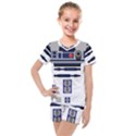 Robot R2d2 R2 D2 Pattern Kids  Mesh Tee and Shorts Set View1