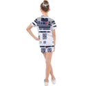 Robot R2d2 R2 D2 Pattern Kids  Mesh Tee and Shorts Set View2