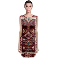 Armenian Carpet Sleeveless Velvet Midi Dress by Gohar