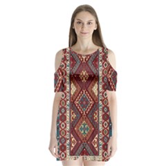 Armenian Carpet Shoulder Cutout Velvet One Piece