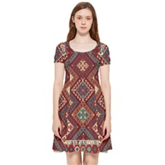 Armenian Carpet Inside Out Cap Sleeve Dress by Gohar