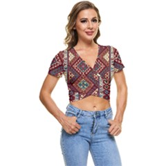 Armenian Carpet Short Sleeve Foldover Tee by Gohar