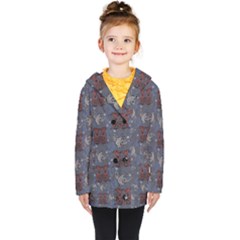 Armenian Ornaments Kids  Double Breasted Button Coat by Gohar