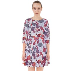 Abstract Random Painted Texture Smock Dress