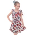 Abstract Random Painted Texture Kids  Tie Up Tunic Dress View1