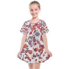 Abstract Random Painted Texture Kids  Smock Dress by dflcprintsclothing