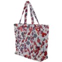 Abstract Random Painted Texture Zip Up Canvas Bag View1