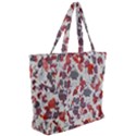 Abstract Random Painted Texture Zip Up Canvas Bag View2