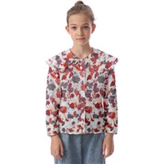 Abstract Random Painted Texture Kids  Peter Pan Collar Blouse