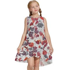 Abstract Random Painted Texture Kids  Frill Swing Dress