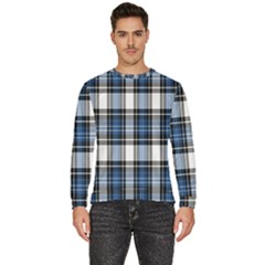 Blue Black Plaid Men s Fleece Sweatshirt