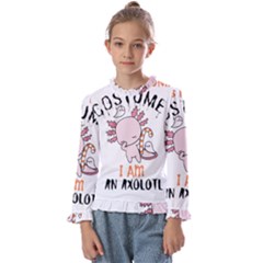 This Is My Human Costume I m An Axolotl Kids  Frill Detail Tee