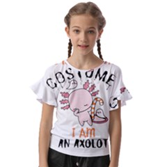 This Is My Human Costume I m An Axolotl Kids  Cut Out Flutter Sleeves by faguostyle