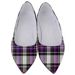 Purple Black Plaid Women s Low Heels