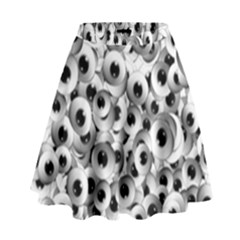 Eyes Drawing Motif Random Pattern High Waist Skirt by dflcprintsclothing