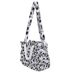 Eyes Drawing Motif Random Pattern Rope Handles Shoulder Strap Bag by dflcprintsclothing