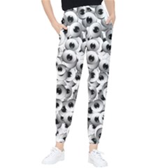 Eyes Drawing Motif Random Pattern Tapered Pants by dflcprintsclothing