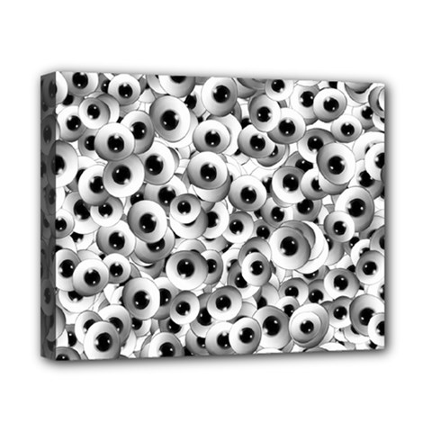 Eyes Drawing Motif Random Pattern Canvas 10  X 8  (stretched)