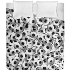 Eyes Drawing Motif Random Pattern Duvet Cover Double Side (california King Size)