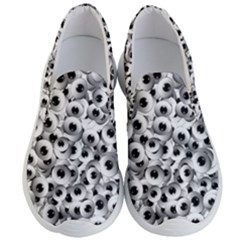 Eyes Drawing Motif Random Pattern Men s Lightweight Slip Ons