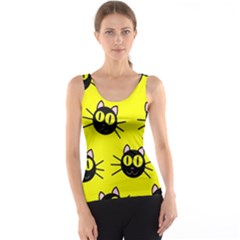 Cats Heads Pattern Design Tank Top by danenraven