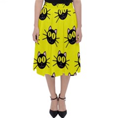 Cats Heads Pattern Design Classic Midi Skirt by danenraven