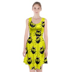 Cats Heads Pattern Design Racerback Midi Dress by danenraven