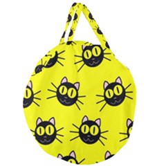 Cats Heads Pattern Design Giant Round Zipper Tote by danenraven