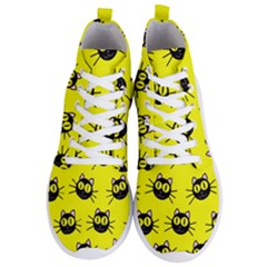 Cats Heads Pattern Design Men s Lightweight High Top Sneakers by danenraven