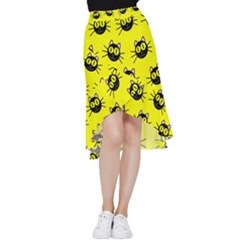 Cats Heads Pattern Design Frill Hi Low Chiffon Skirt by danenraven