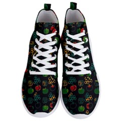 Apples Honey Honeycombs Pattern Men s Lightweight High Top Sneakers by danenraven