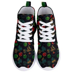 Apples Honey Honeycombs Pattern Women s Lightweight High Top Sneakers by danenraven