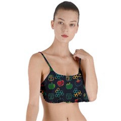 Apples Honey Honeycombs Pattern Layered Top Bikini Top  by danenraven